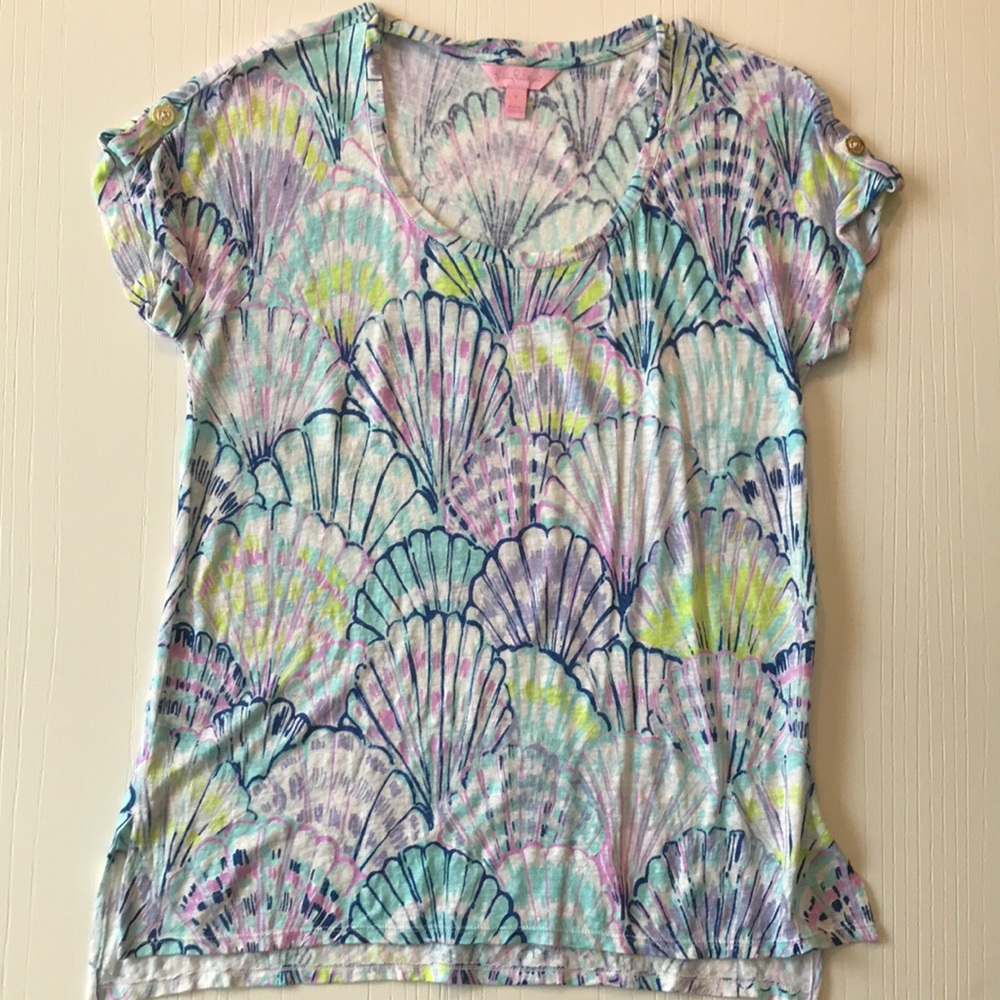 Lilly Pulitzer “Oh Shello” Irina Linen Top
